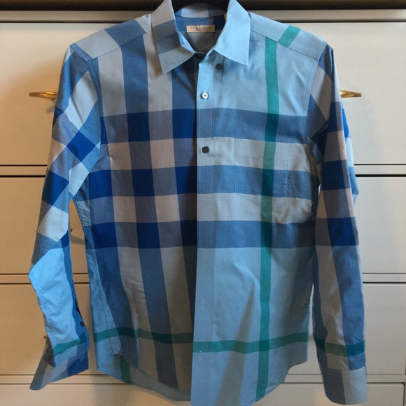 Burberry Other - BURBERRY Mens Classic Plaid Blue Button Down